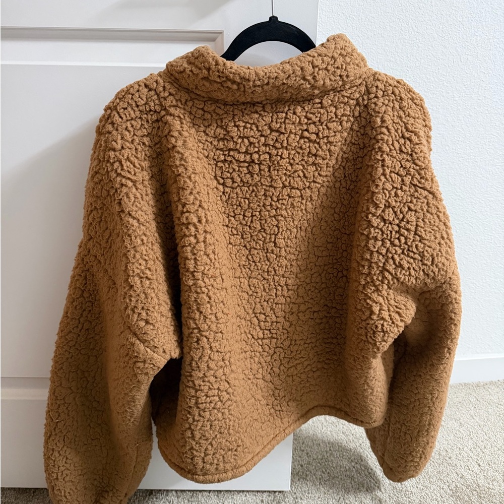 Express Tan Sherpa Jacket - Picture 2 of 3